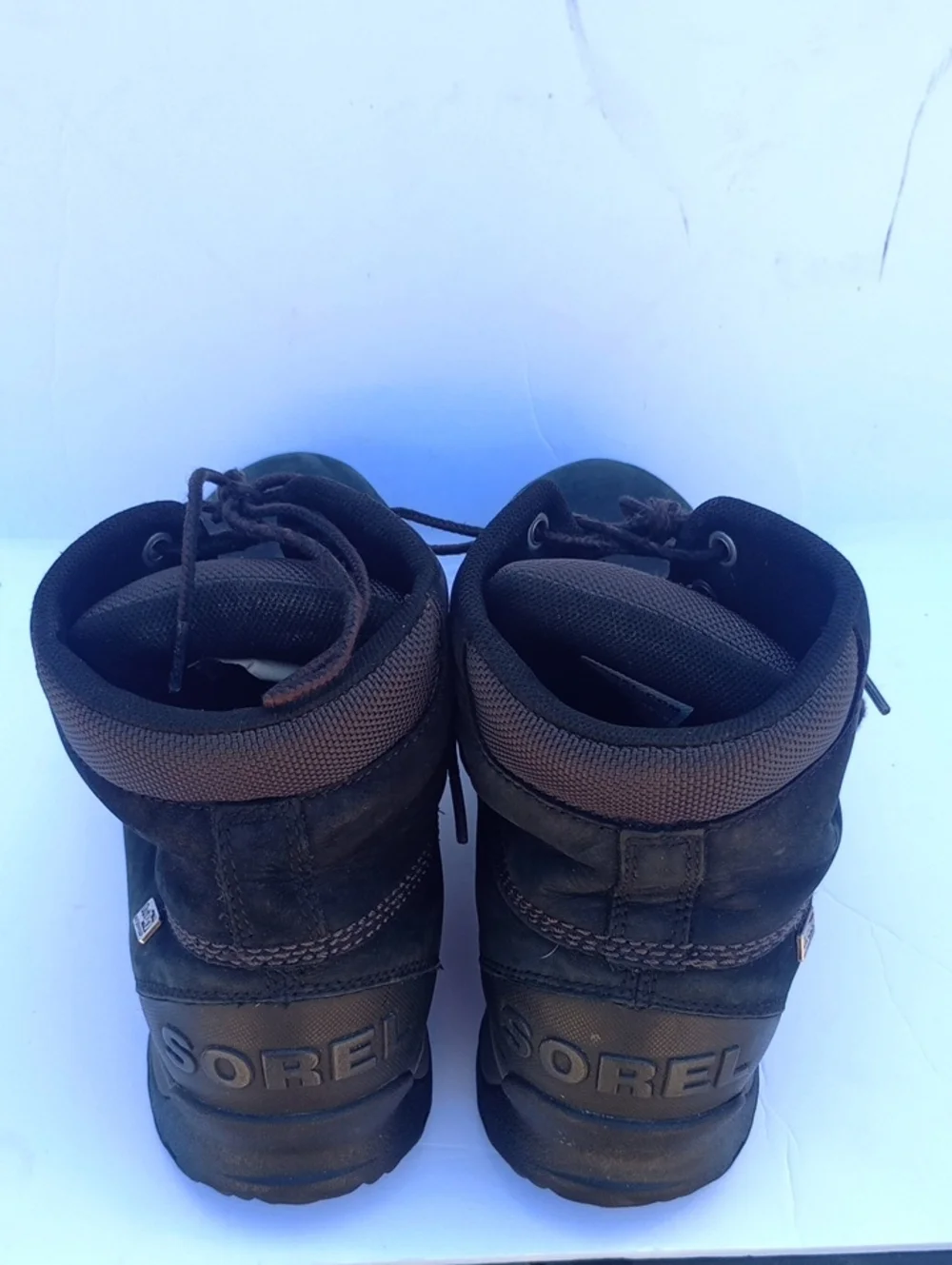 Sorel Paxson 6IN Outdry Hiking Boots Black Nubuck Leather Size 10.5 Waterproof